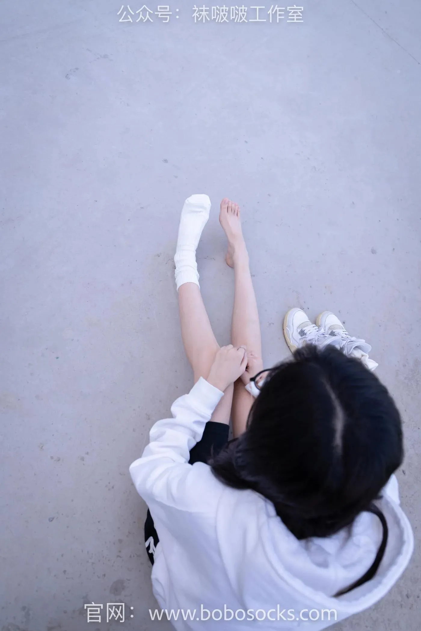 [BoBoSocks袜啵啵]NO.103 稚予-AJ篮球鞋、白棉袜、裸足 [134P]插图9